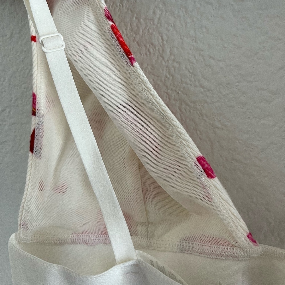 LIMITED EDITION SKIMS | Plunge Cotton Bralette Marble Heart And Arrow | Size L - Picture 8 of 11